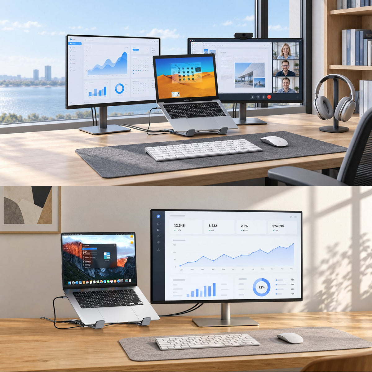 Ergonomic Desk Setup for Hybrid Work