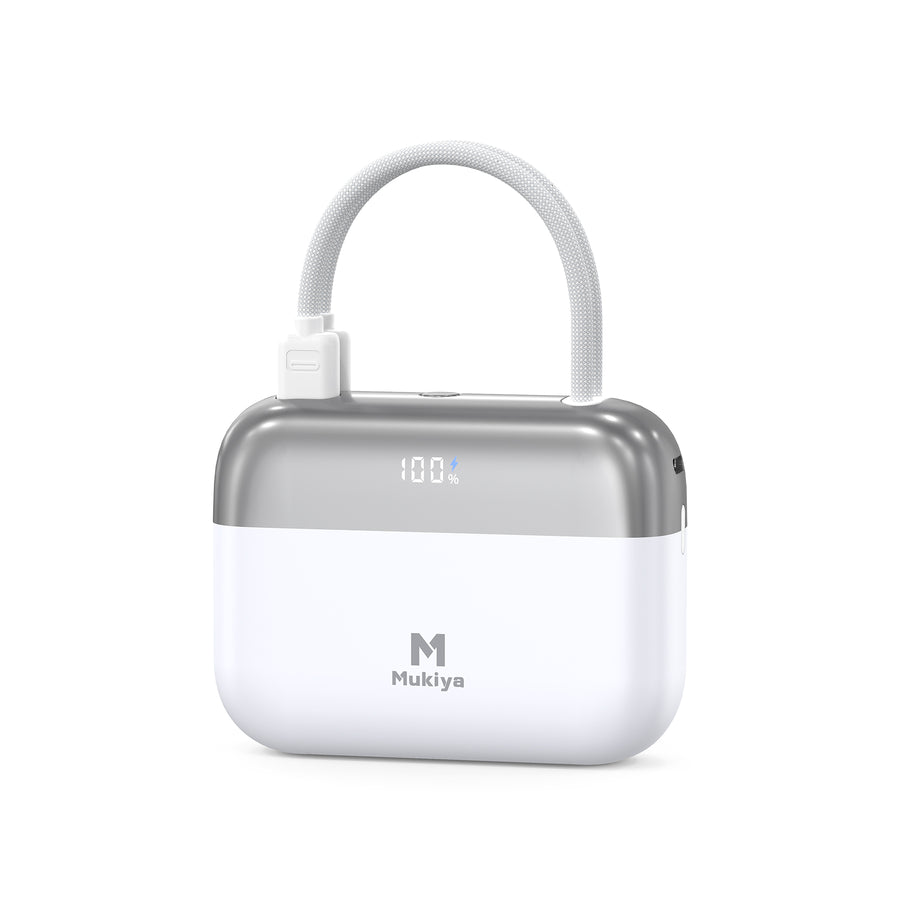 Mukiya Handbag Dual-Cable Power Bank | 10,000mAh 30W Fast Charging