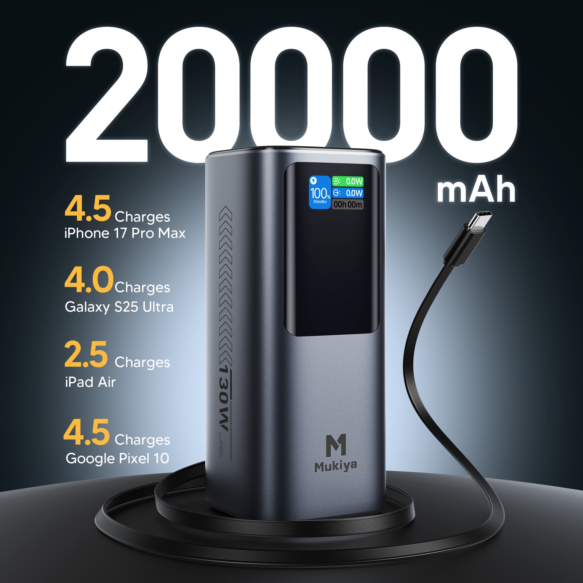 Retractable Cable Power Bank