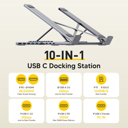 USB-C Laptop Docking Station Stand Max