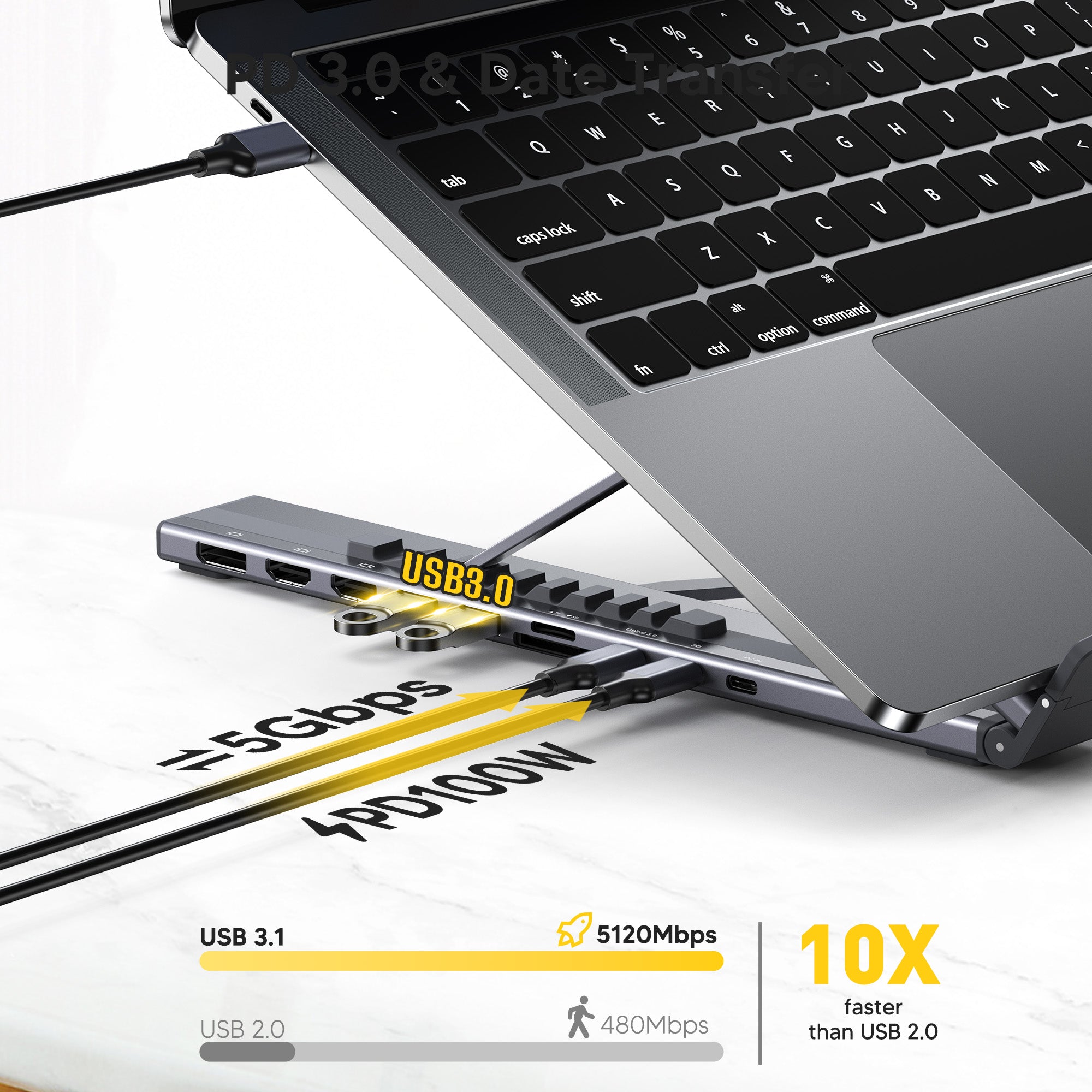 USB-C Laptop Docking Station Stand Max