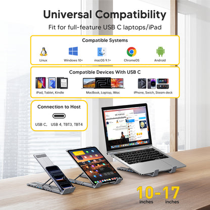 USB-C Laptop Docking Station Stand Max