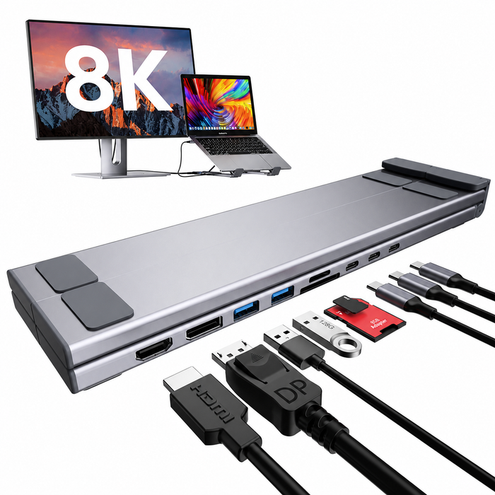 Mukiya USB-C Laptop Dock Stand – Advanced Display | 8K Display