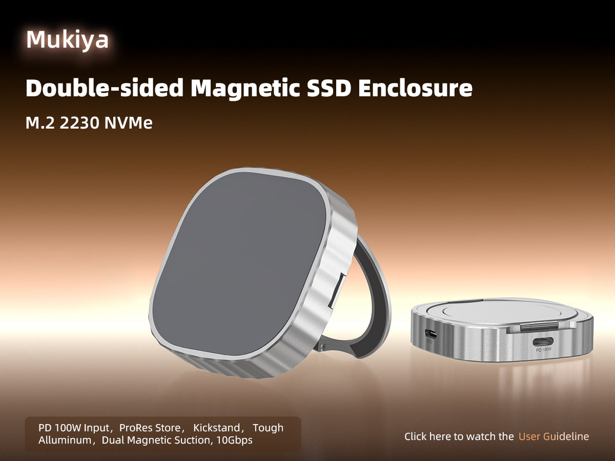 Strong N52 Magnetic Attachment: Securely Mount Your 2230 NVMe SSD Enclosure to iPhone 15/16/17 Series