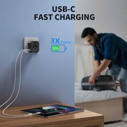 Experience 3X Faster Charging with Mukiya GaN Travel Adapter - Rapid Power Delivery for iPhone 16 and Android Devices